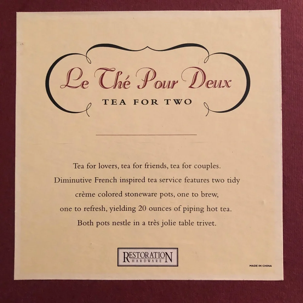 NWOT Tea Party Time. Adorable Tea service set for couples or you plus you